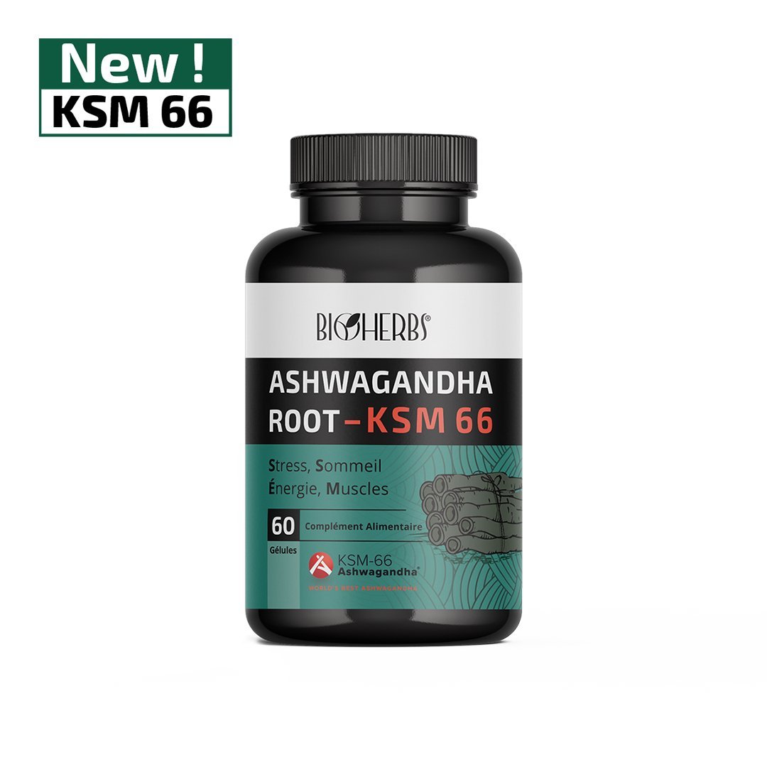 ASHWAGANDHA ROOT KSM 66 - BioHerbs Tunisie